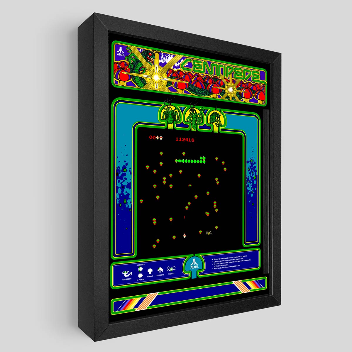 Centipede Arcade Shadowbox Art – Atari®