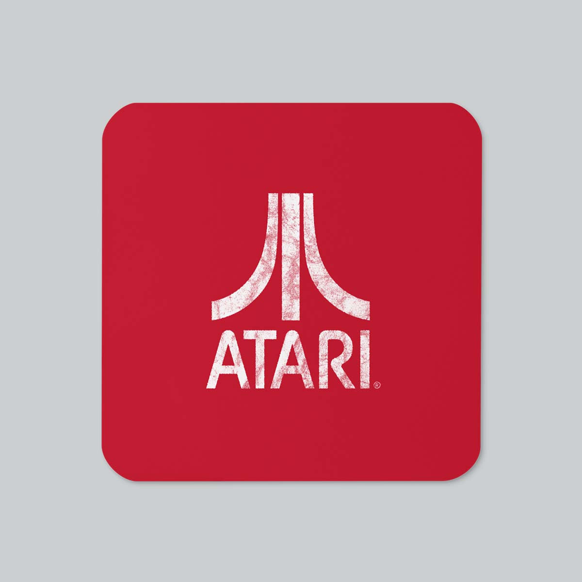 Atari Distressed Logo Coaster (Red)