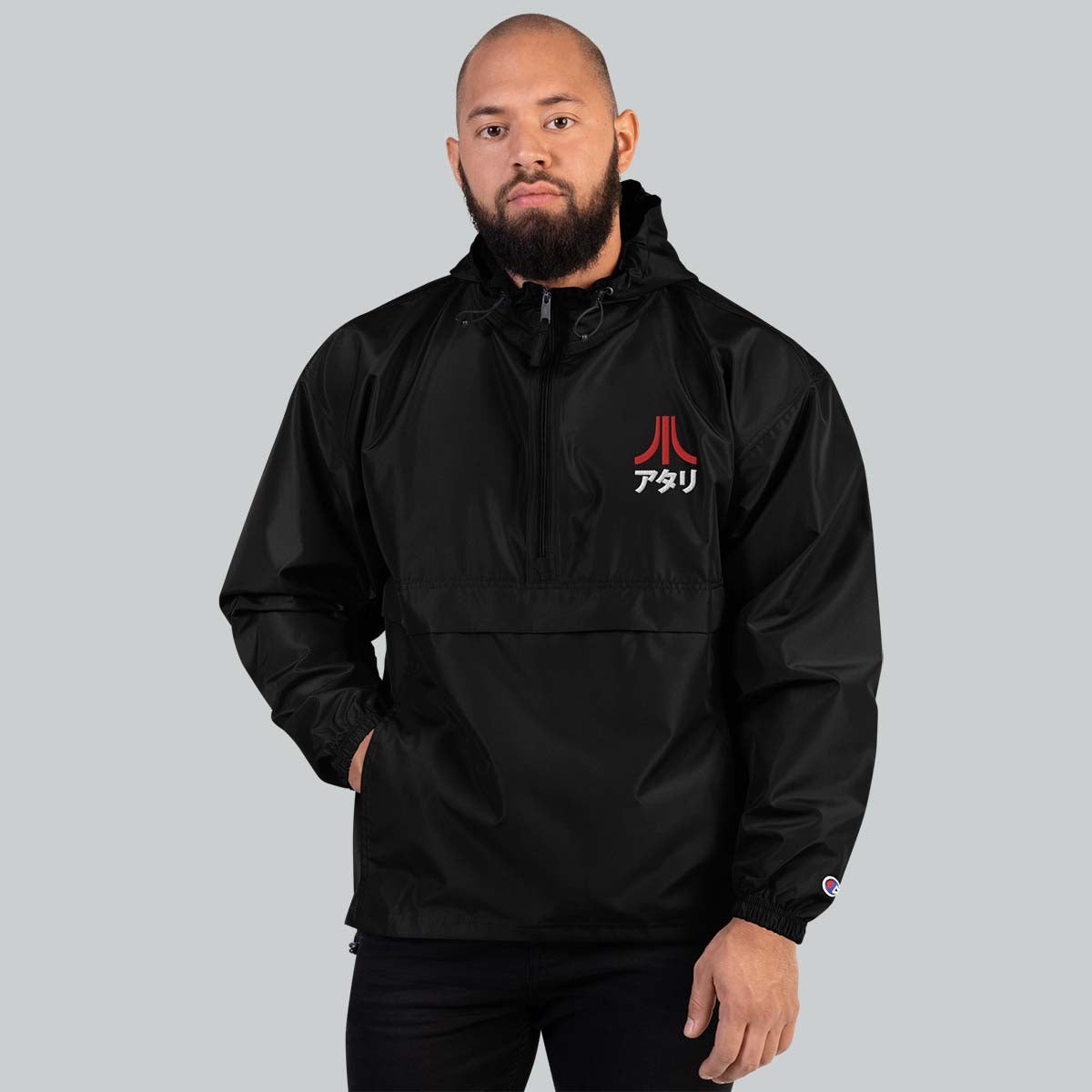 Katakana Half-Zip Windbreaker