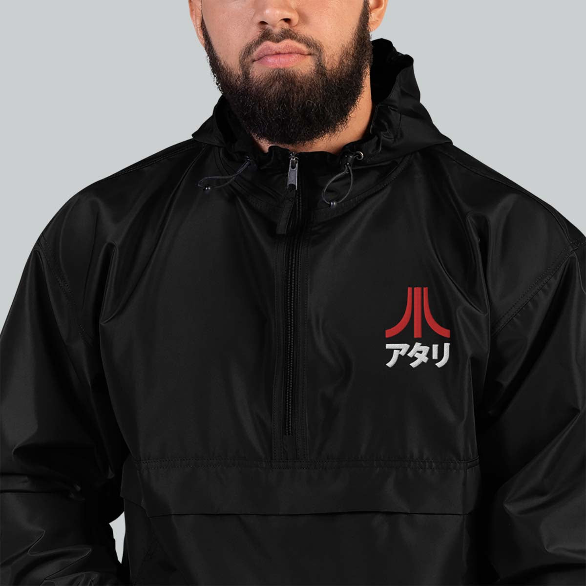 Katakana Half-Zip Windbreaker