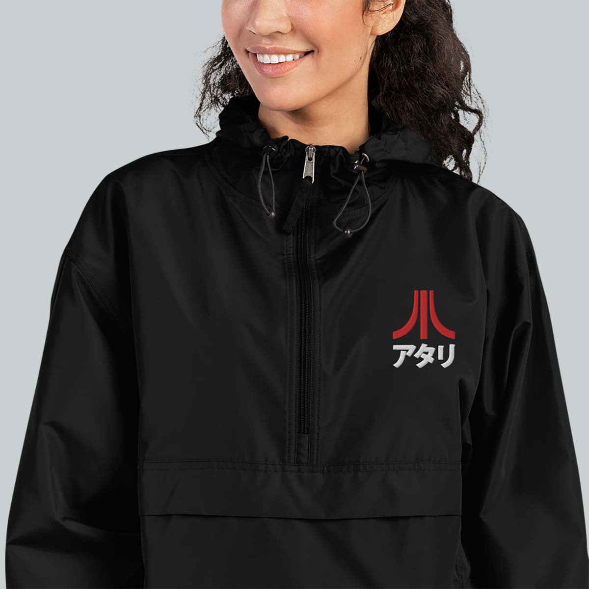 Katakana Half-Zip Windbreaker