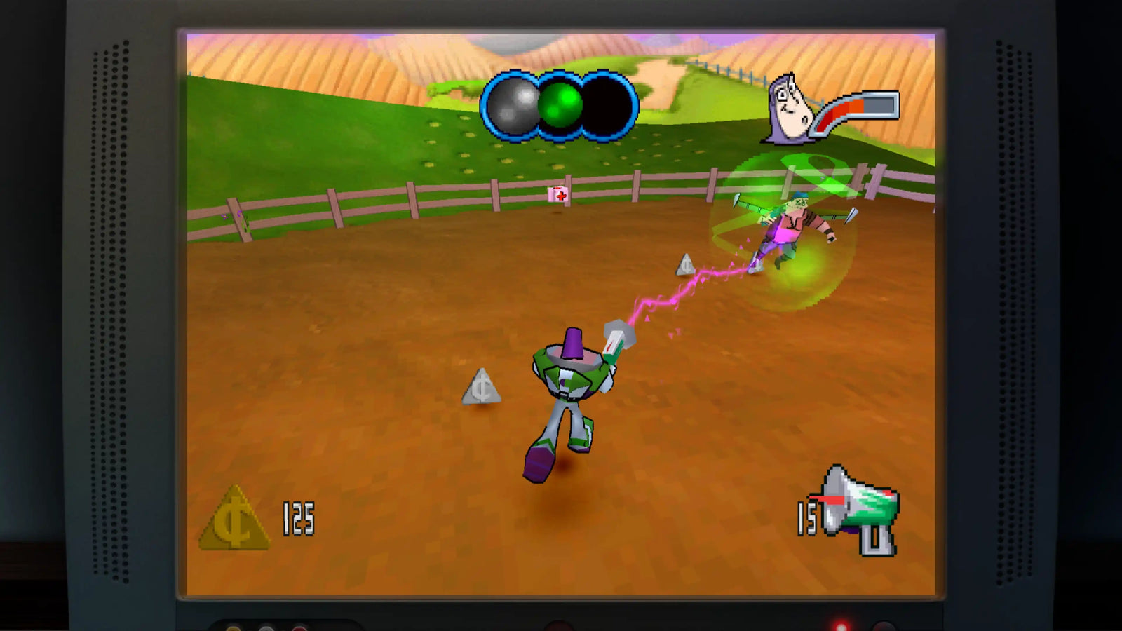 Toy Story Retro Roundup shows a Disney Pixar game running on modern hardware