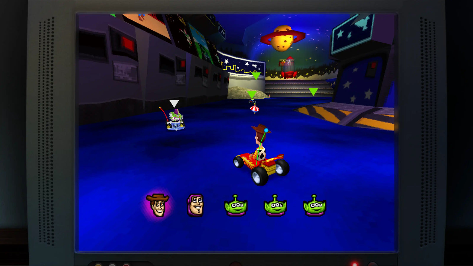Toy Story Retro Roundup shows Toy Story Racer with several racers
