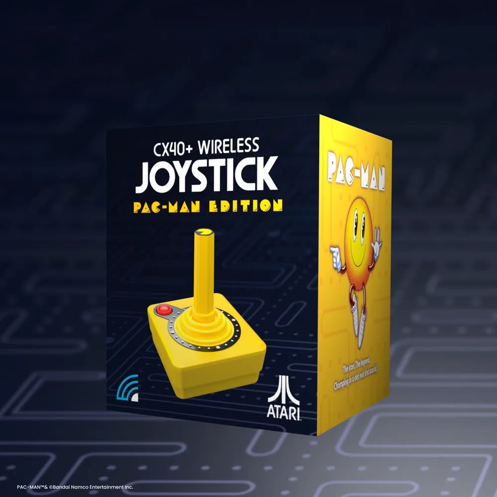 CX40+ Wireless Joystick: PAC-MAN Edition (Yellow) packaging