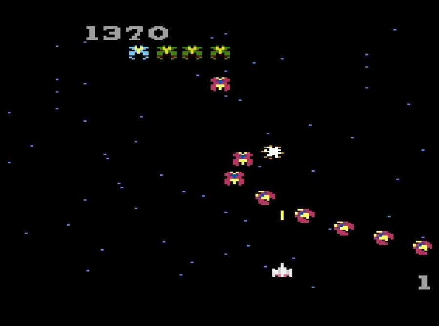 GALAGA 7800 gameplay screenshot
