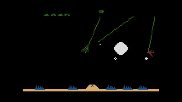 Missile Command® gameplay on THE 800XL